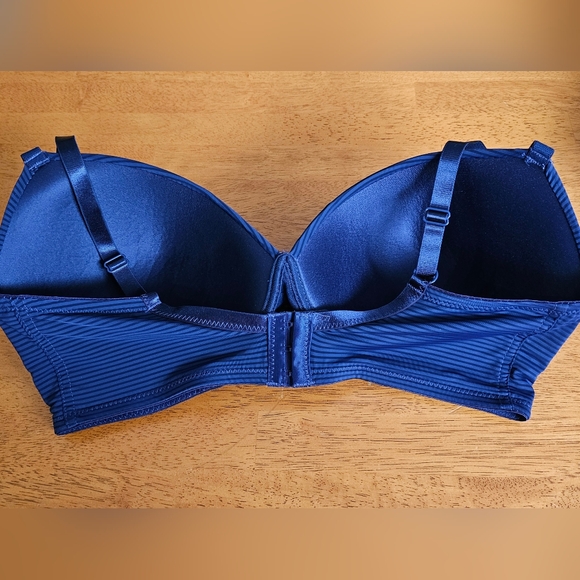 PURE BEAUTY Womens Blue Lightly Lined, Wireless Bra - Size 42D - Picture 3 of 5
